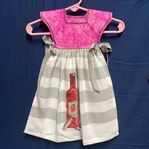 Handmade Pink Wine Oven Towel